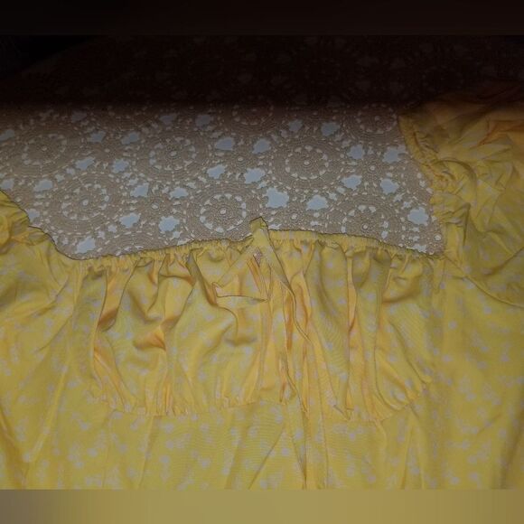 Summer Puff Sleeve Floral Split Maxi Dress Flowy A Line Casual Beach Long Dress - Picture 6 of 9